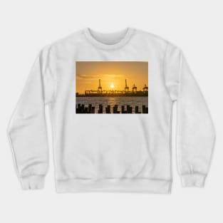 Docklands Sunset Reflections Crewneck Sweatshirt